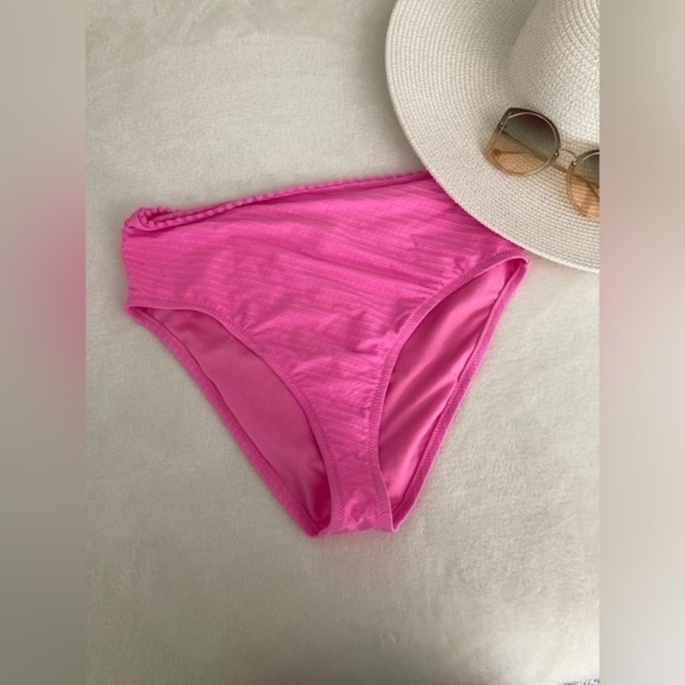 High waisted pink bikini bottom size L NWT